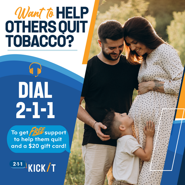 211 Social Media Posts | Free Help to Quit Tobacco for Pregnant People, Parents & Caregivers