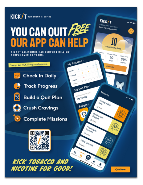 Kick It: Quit Smoking | Vaping App Flyer