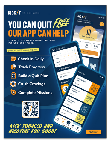 Kick It: Quit Smoking | Vaping App Flyer