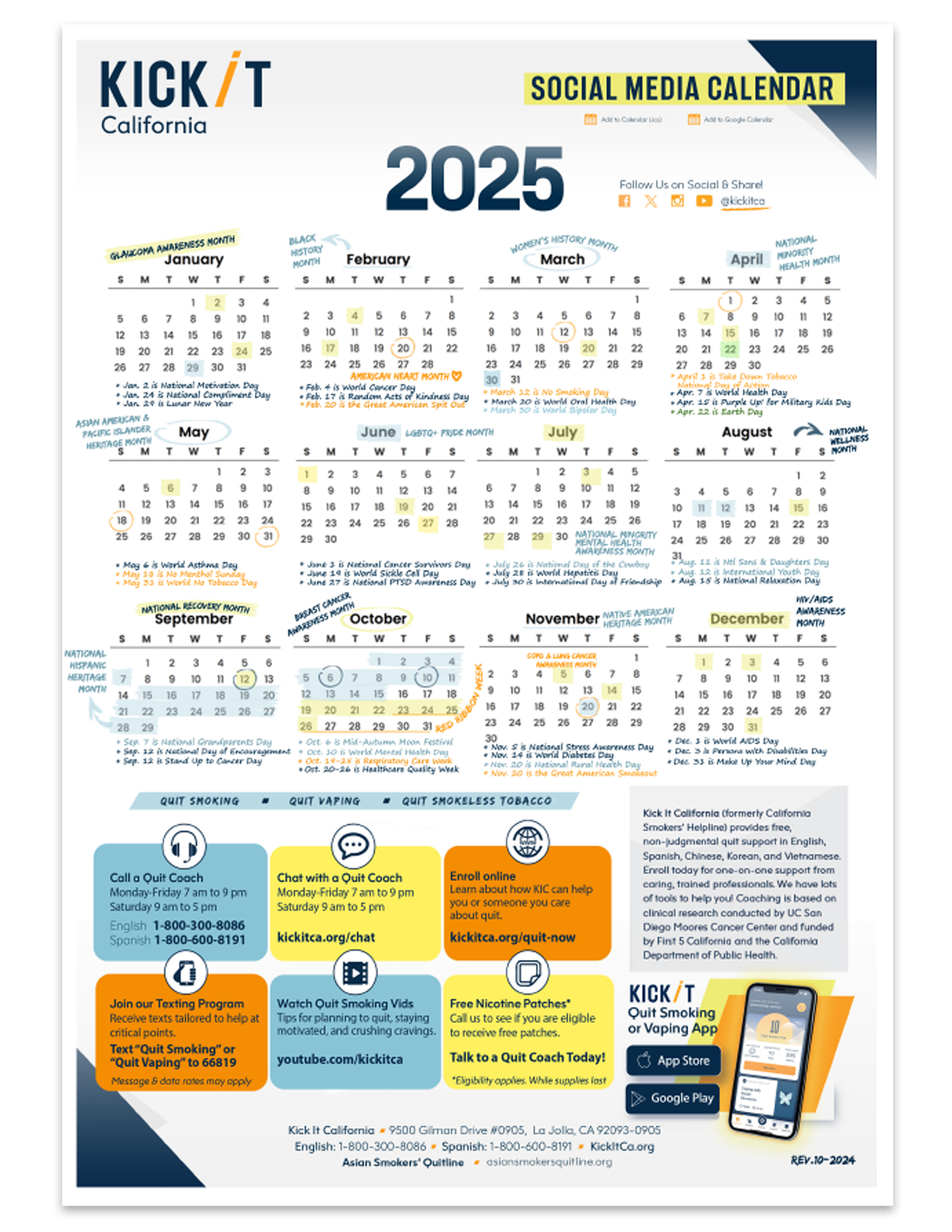 2025 Social Media Calendar