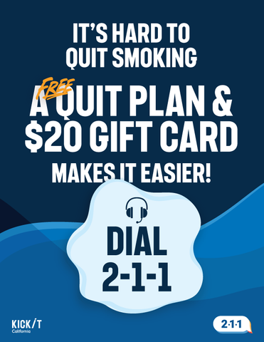 211 Promotional Assets | Quit Smoking Flyer Blue