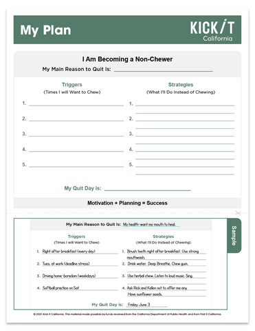 My Quit Chew Plan