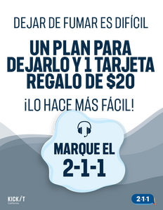 Materiales promocionales 211 | Folleto para dejar de fumar gris