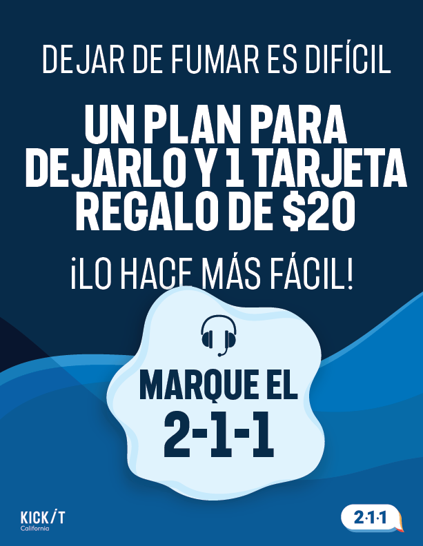 Materiales promocionales 211 | Folleto para dejar de fumar azul