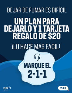 Materiales promocionales 211 | Folleto para dejar de fumar azul