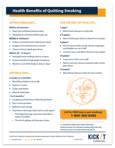 Health Benefits of Quitting Smoking