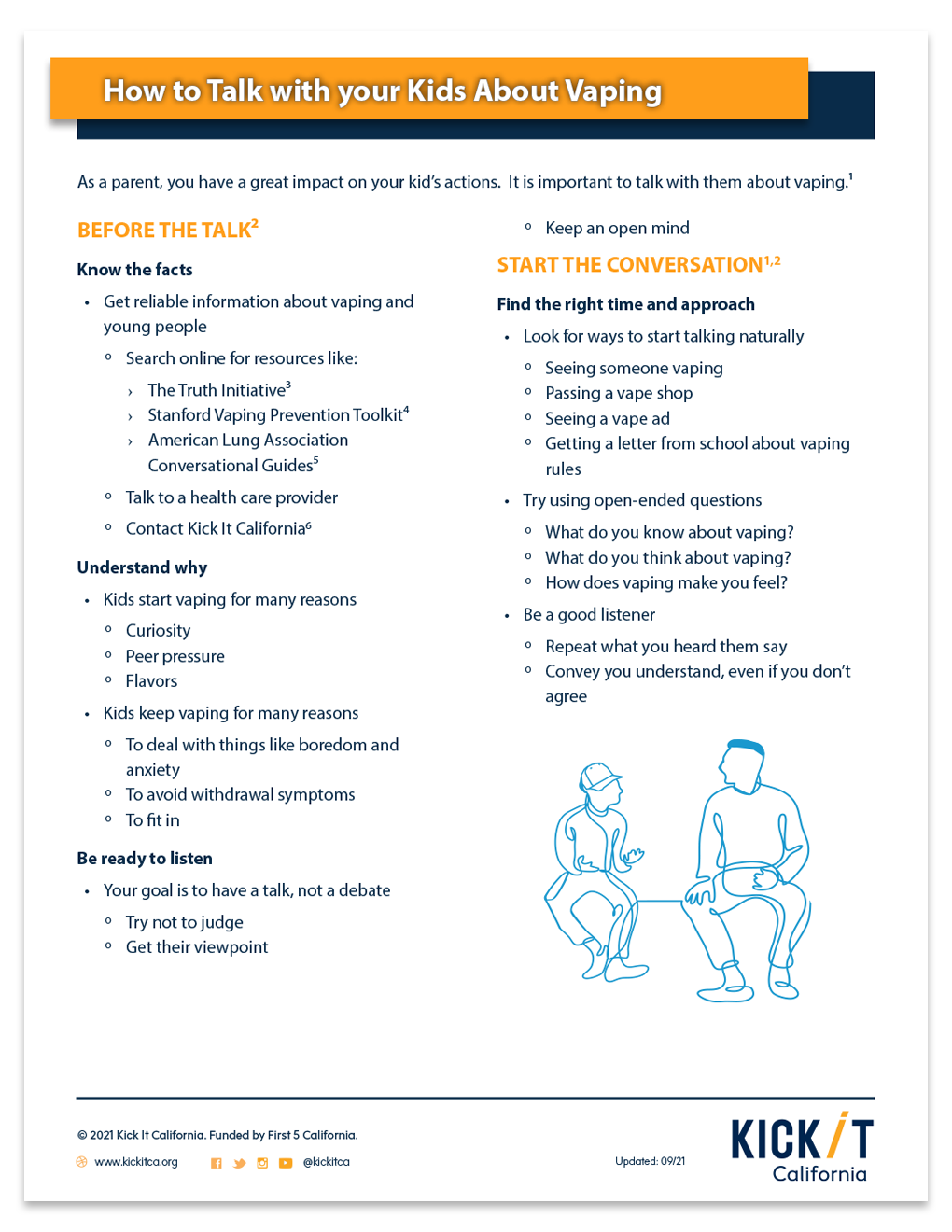 How to Talk With Your Kids About Vaping – Kick It California