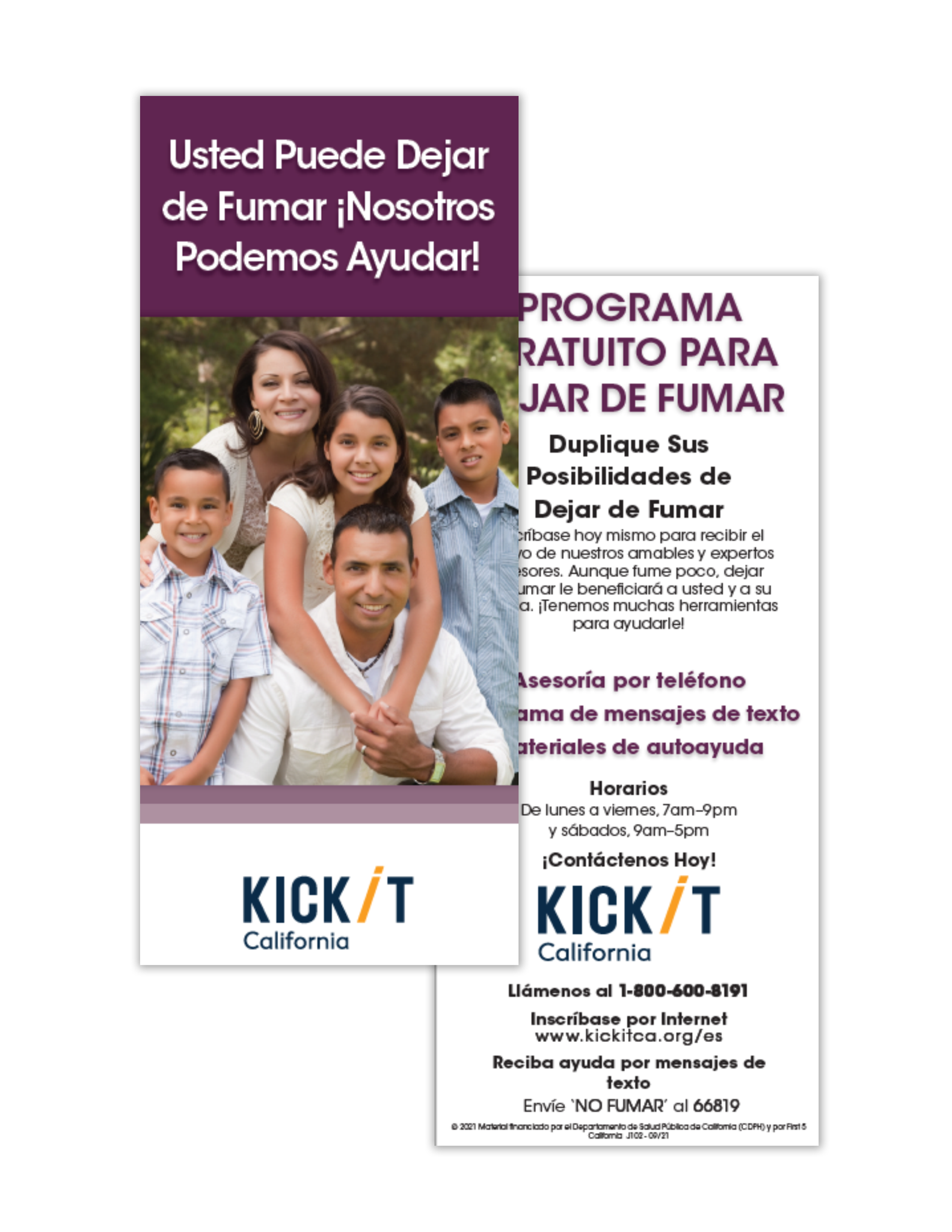 Usted puede dejar de fumar. ¡Nosotros podemos ayudar! (Material impreso)